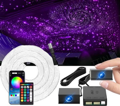 16W Fiber Optic Lichter Stern Decke Beleuchtung RGBW Lichtquelle Auto Headliner