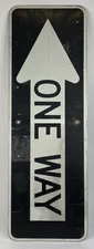 Authentic Road Street Traffic Metal Sign Authentic Retired One Way LEFT  12"x36"