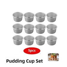 5Pcs Eggs Tart Moulds Cake Mold Pan Small Baking Mold Nonstick Cupcakes Cup