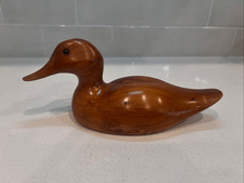 Vintage 1982 Hutch Hand Carved Wooden Duck De...