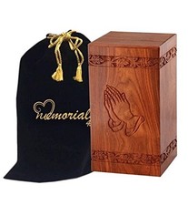 Memorials4u Solid Rosewood Cremation Urn with Hand-Carved Real Tree Design fo...