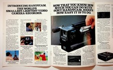 Vintage 1985 Sony Handycam Video 8 CCD-M8 Camera Brochure 8mm Advertising