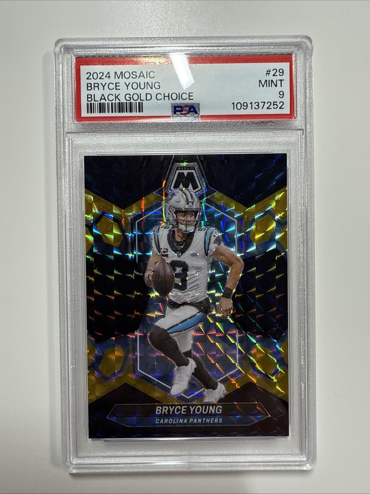 2024 Panini Mosaic Bryce Young Black Gold Choice /8 #29