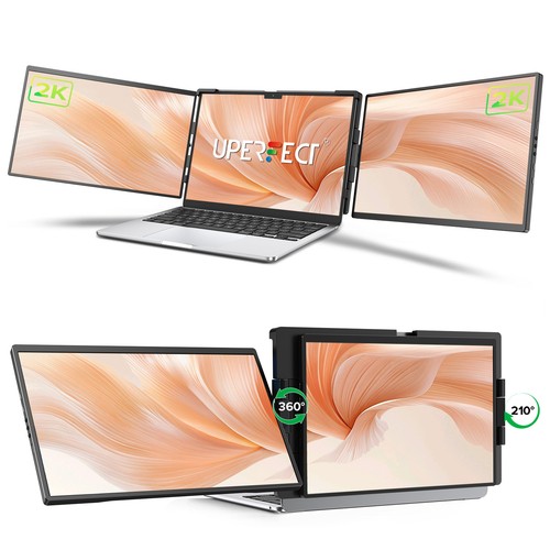 UPERFECT 14 Zoll 2K Tri-Screen Laptop Monitor Extender Display Kompatibel Für PC