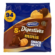Digestives 5 Milk Chocolate Minis Snack Packs 95 g (Pack of 1)