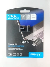 PNY Elite-X Fit Type-C 256GB USB 3.2 Compact Flash Drive Sealed