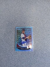 Andrew Knapp Signed In Person 2013 Bowman Chrome Rookie Blue Wave Refractor A20