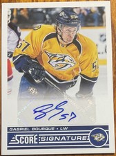 2013-14 Score Signatures Gabriel Bourque #SS-GB Nashville Predators