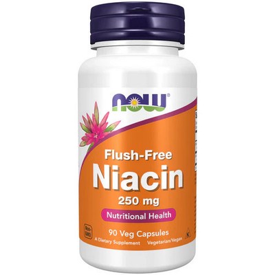 Flush-Free Niacin 90 Caps 250 mg by Now Foods