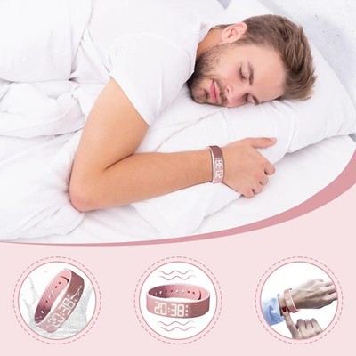 Vibrating Alarm Digital Watch - Silent Wakeup Smart Wristband Clock