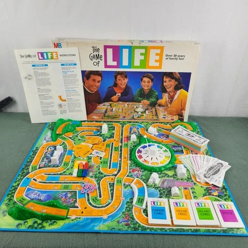 Vintage 1991 Game of Life by Milton Bradley Complete
