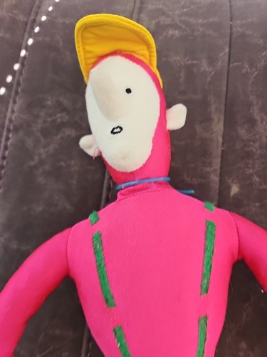 Cirque Du Soleil Souvenir Bretelle Plush Doll 18" Pink Yellow, Vintage, Rare - Picture 3 of 13