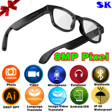 Chat-GPT AI Smart photo Glasses 8MP HD Video Translation Bluetooth Earphone