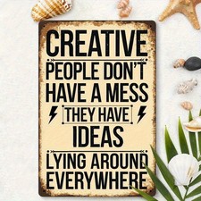 Graphic Vintage Creative People Tin Metal Signs Home D cor Wall Art 8x12