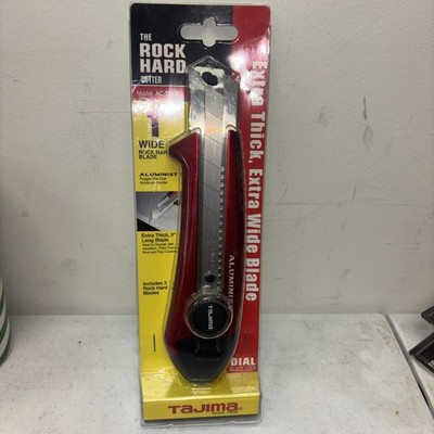 Tajima AC-701R Red Rock Hard Aluminist knife, Dial Lock with 3 Rock Hard blades