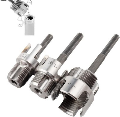 3Pcs Integrated Internal & External Pipe Threading Tool, Bestgle Dual-Function P