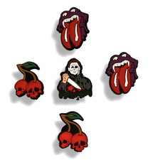 5 Pc Holiday Fall Halloween Horror Shoe Charm Compat W/ Crocs Clogs Set A