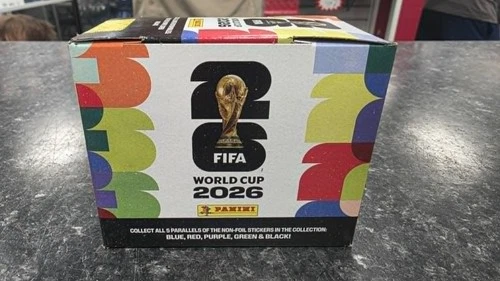 FACTORY SEALED 2026 FIFA SOCCER WORLD CUP PANINI 25 COUNT STICKER PACK BOX