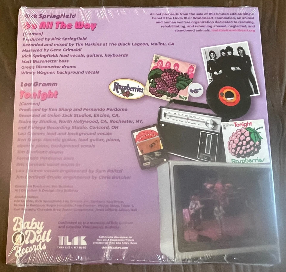 NEW 7" Single RICK SPRINGFIELD Go All The Way/LOU GRAMM Tonight RASPBERRIES Play - Image 2 of 4