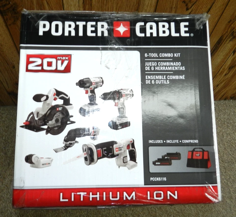 Porter-Cable 20V MAX Cordless Li-Ion 6-Tool 2 Batteries,  Bag Combo Kit PCK6116 - Image 4 of 4