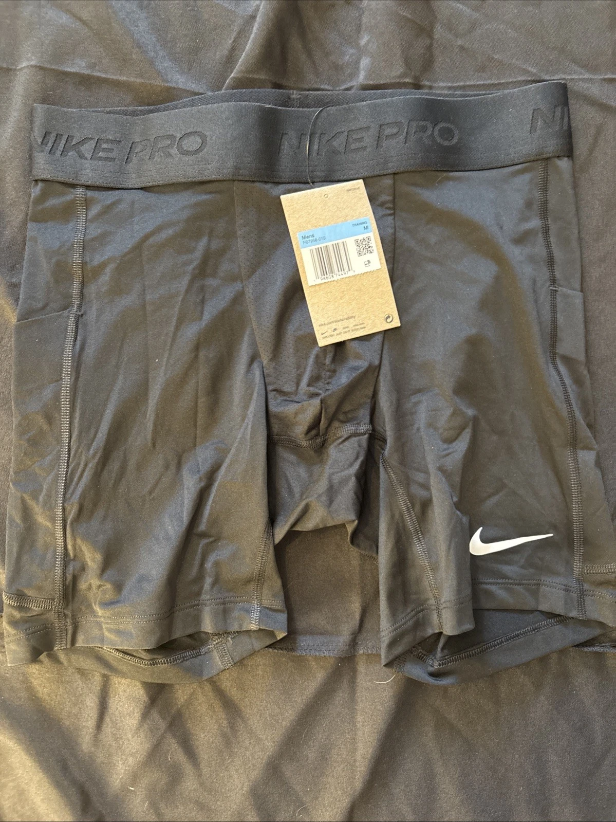 Nike Pro Dri-FIT Fitness Shorts Stretchy Knit Black Men's Size M FB7958-010