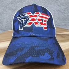 PXG Hat Cap Snap Back Blue Camo Embroidered American Flag Logo Golfer Womens