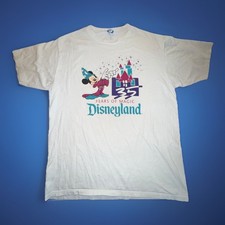 Vintage Disneyland Shirt Mens XL White 35 Years Of Magic Anniversary USA Made