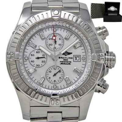 Breitling Super Avenger 48mm A13370 White Mother of Pearl Diamond