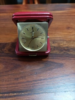 Old Vintage Superb Miniature APPELLA 7 Jewel SWISS Desk Alarm Clock Swiss Made