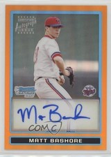 2009 Bowman Draft Prospects Chrome Orange Refractor 6/25 Matt Bashore Auto 0c2