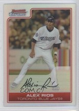2006 Bowman Chrome Refractor Alex Rios #106 0m8