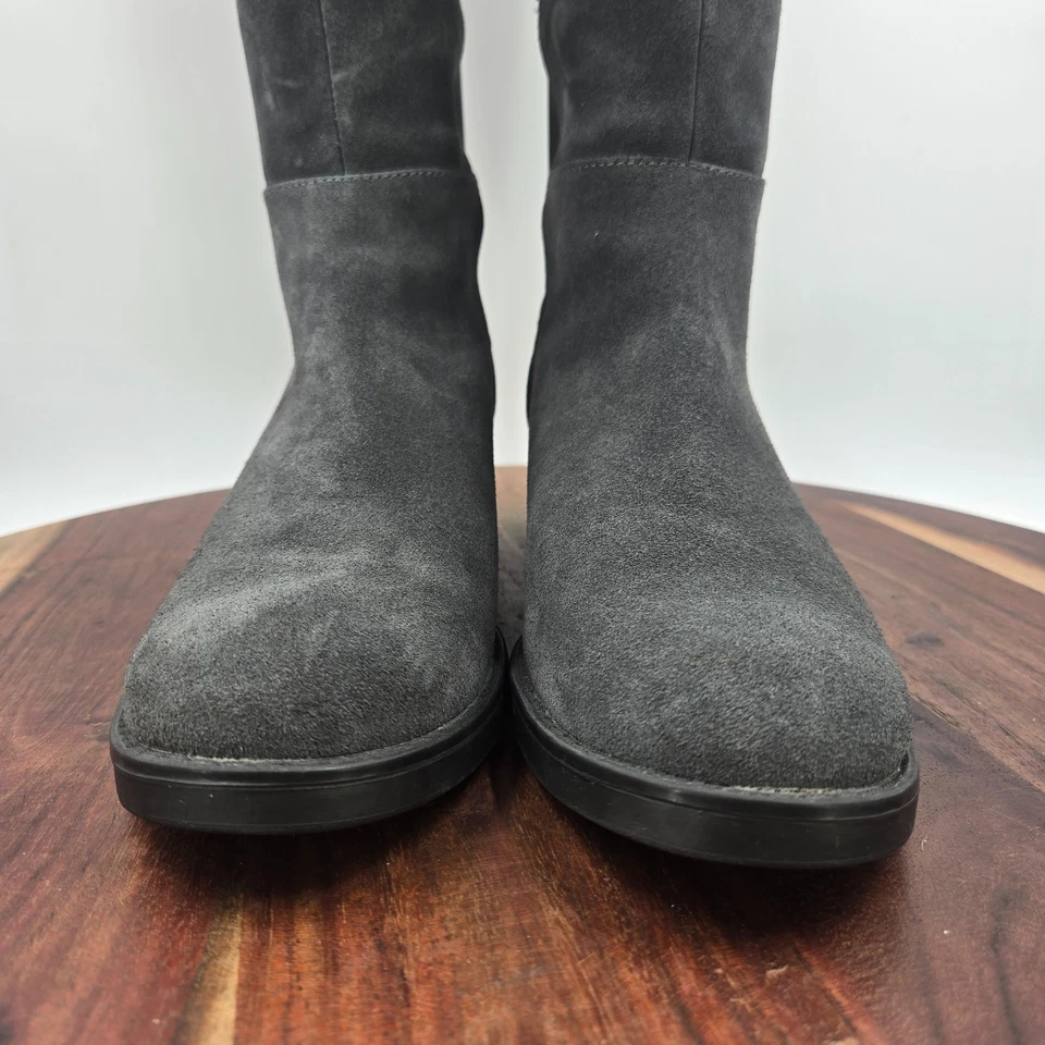 Botas Blondo Ellie Para Mujer 8M Gris Gamuza Hasta la Rodilla Altas Montar 50/50 Impermeables Foto 2 de 4