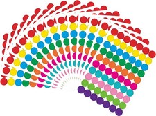 1050 Pcs Color Coding Dots Stickers 10 Colors 34 Inch Round Labels For Office