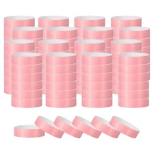 1200 Pack Paper Wristbands for Events, Neon Party Concert Wrist Bands Pink