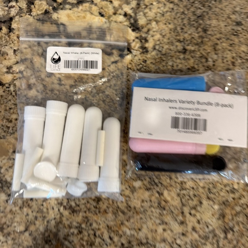 Nasal Inhaler Tubes - Kit Contains: 10 Empty Nasal Inhaler Tubes (with Wicks)