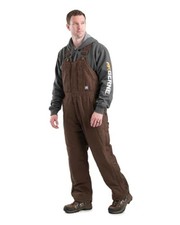 Berne B377 - Men's Insulated Quilt Lined Bib Overall - Bark Color, XL Tall