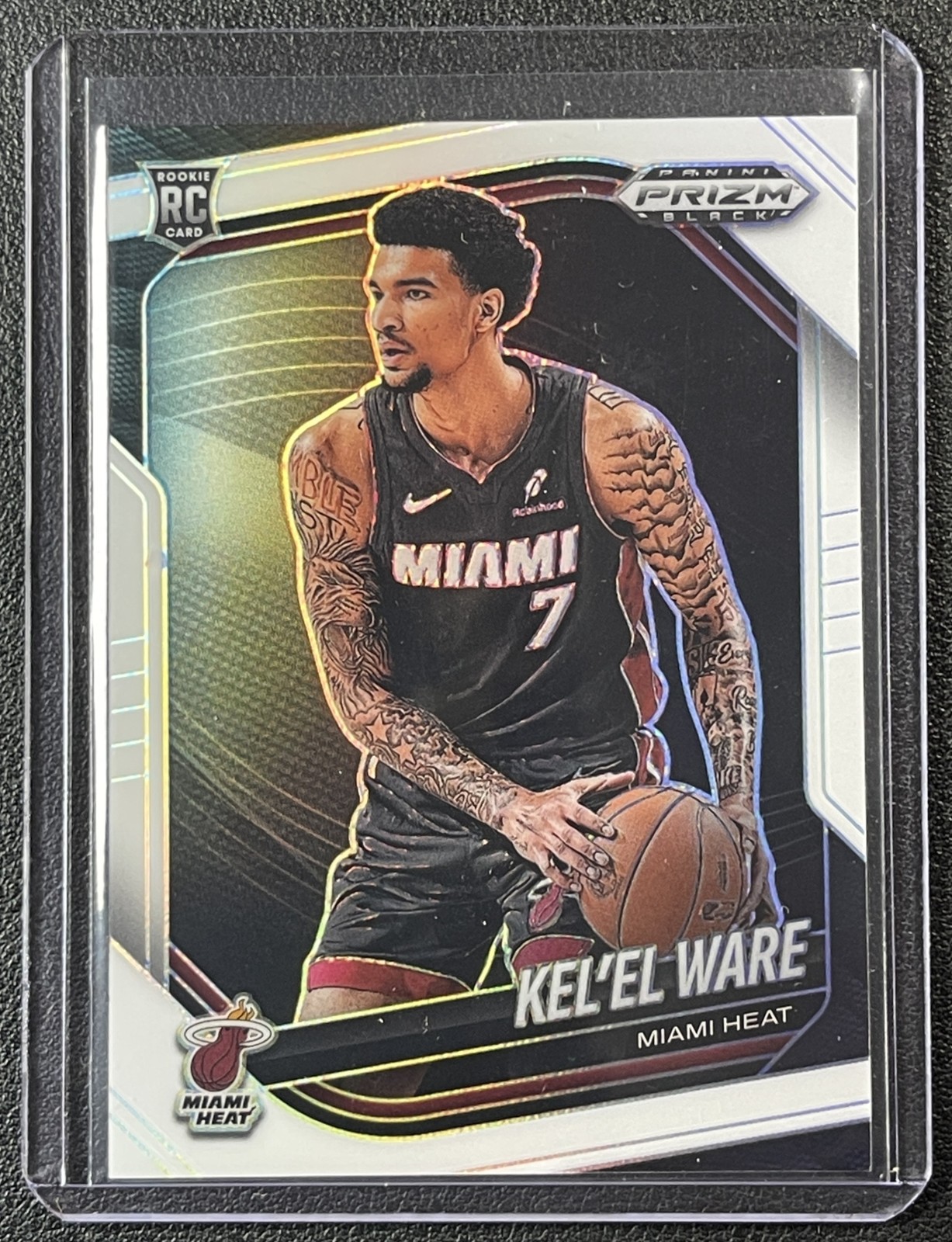 KEL'EL WARE 2024-25 PANINI PRIZM BLACK #156 ROOKIE WHITE RC 088/175
