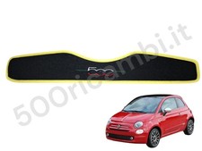 COPRI MENSOLA CAPPELLIERA POSTERIORE BAGAGLIAIO MOQUETTE GIALLO+LOGO FIAT 500 20