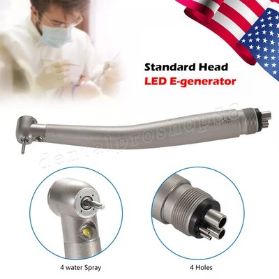 Dental High Speed Handpiece LED E-generator Push Button 4 water spray