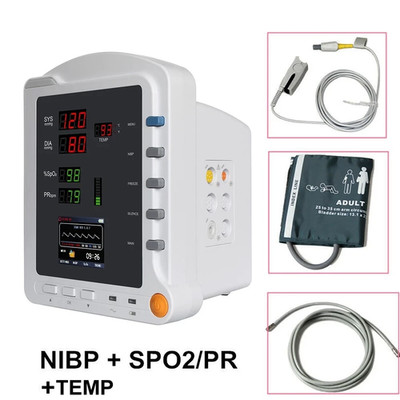 SR5100 Multi-parameter Tragbare Patienten Monitor NIBP Spo2 TEMP Vital Signs Neu