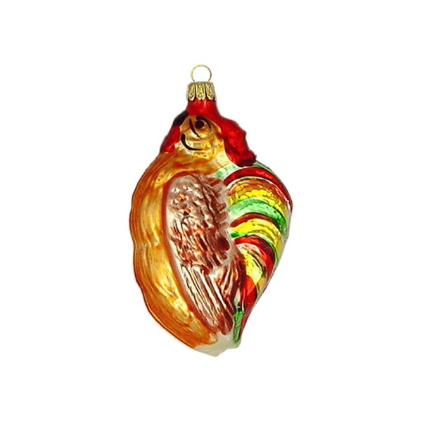 Haberland Christbaumschmuck,-Kugel - Hahn Weiß Matt 8 Cm-image