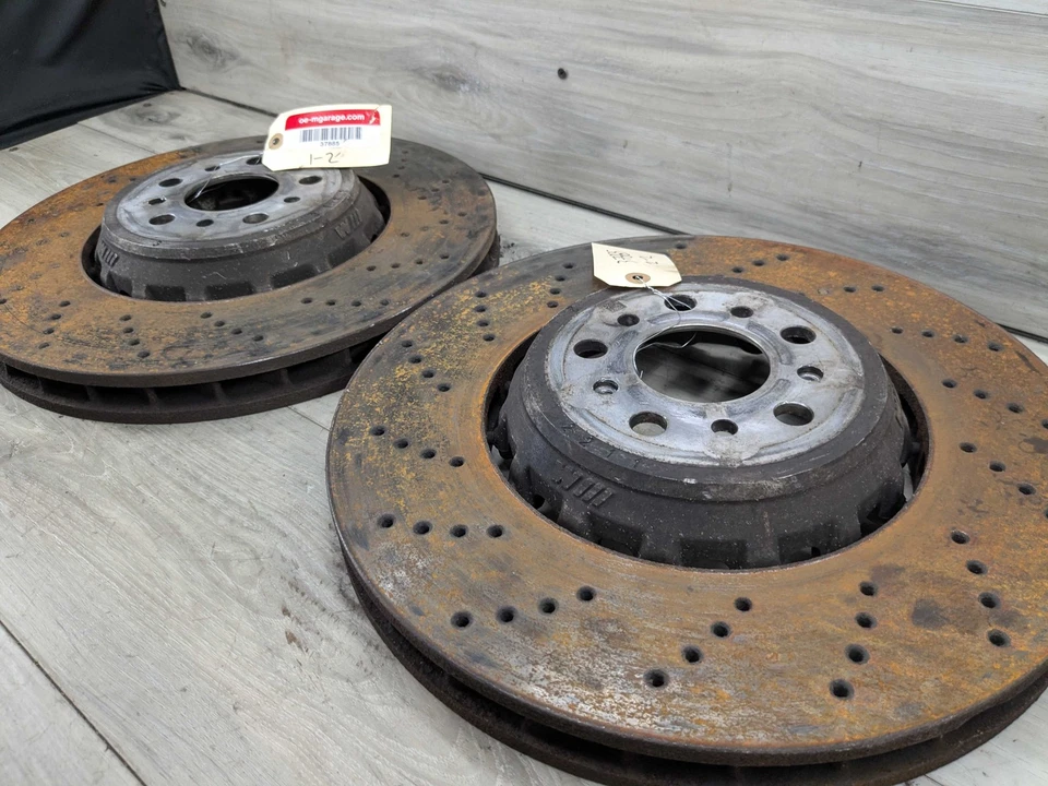 *21-25 PAR de rotores de disco de freio dianteiro esquerdo direito BMW G80 G82 G83 G87 M2 M3 M4 FABRICANTE DE EQUIPAMENTO ORIGINAL - Imagem 3 de 4