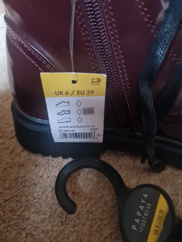 Matalan Papaya Boots - Burgundy - Size 6 (New) - Picture 14 of 15