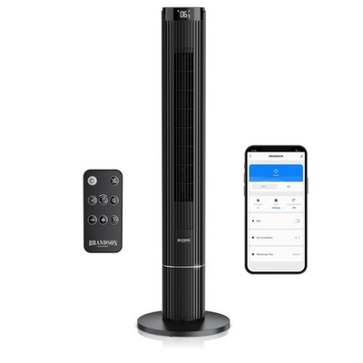 Brandson Ventilator Turmventilator LED Display DC-Motor App Timer Fernbedienung