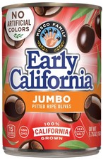 5.75 oz. Ripe Pitted Jumbo Olives, 12-Cans