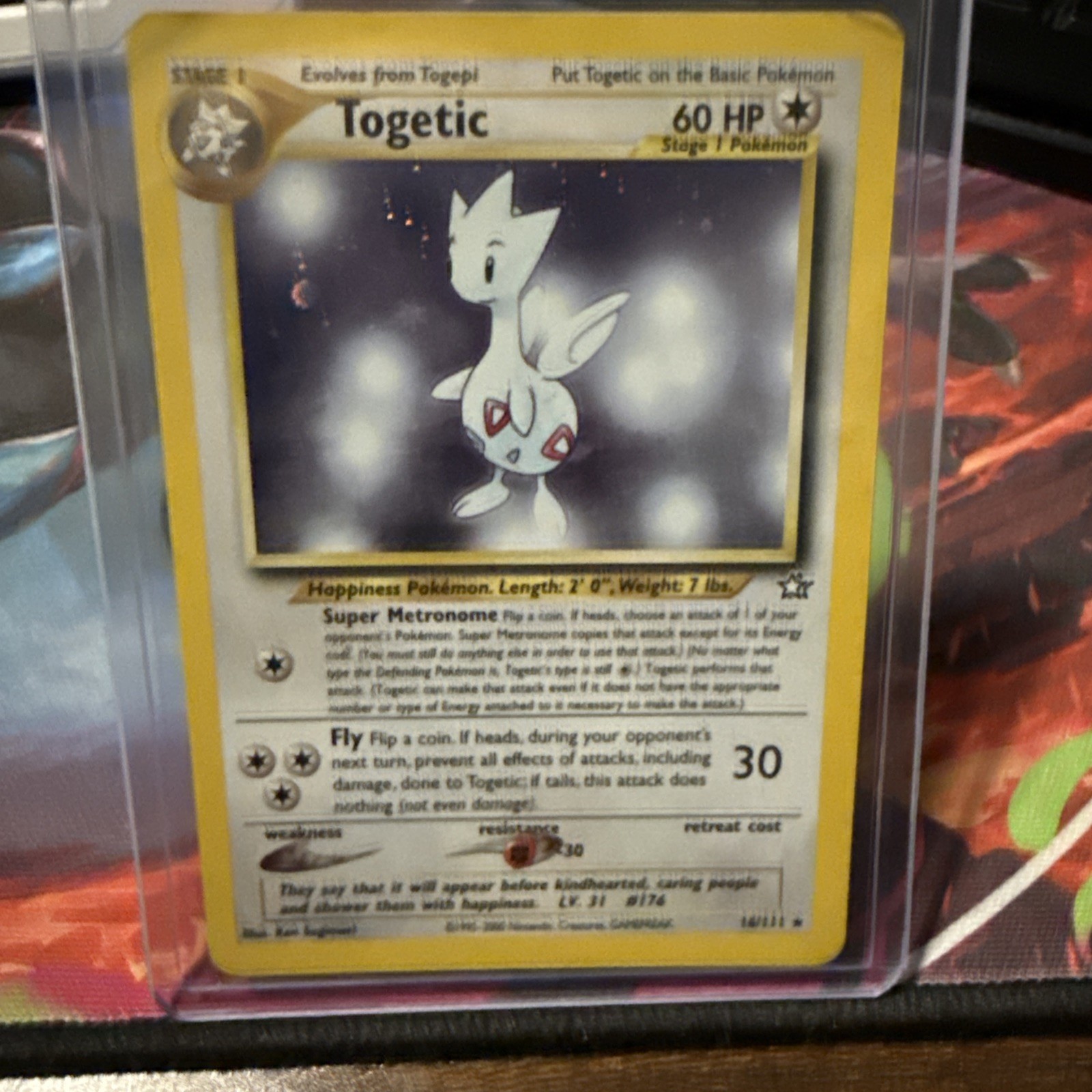 Pokémon TCG Togetic 16/111 Neo Genesis Unlimited Holo Rare 2000 HP