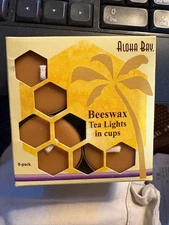 Aloha Bay - Beeswax Tea Light Candles - 8 Ct VERY RARE