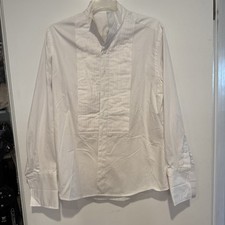 Formal White Wing Tip Tuxedo Dress Shirt Small S With French Cuff Men  s