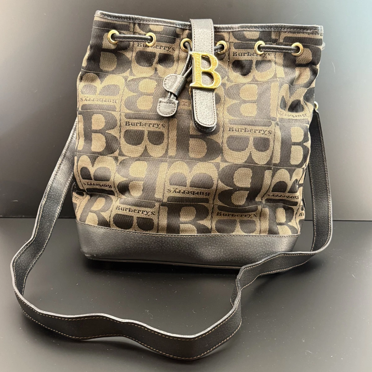 Burberry Bags & Bucket Canvas Exterior Drawstring Handbags for 