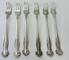 1847 Rogers Bros A1 AVON Set Oyster/Dessert Forks Silverplate 1901 Set Of 6